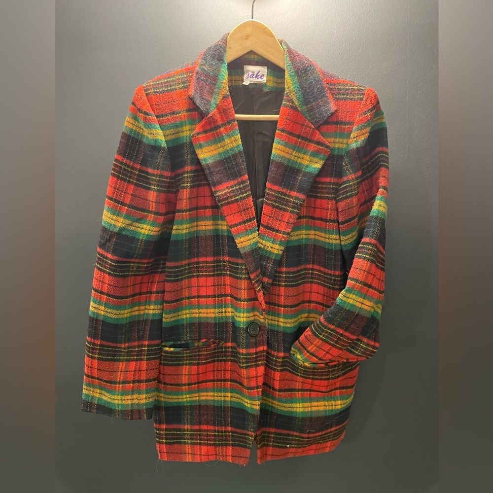 Vintage Plaid Blazer